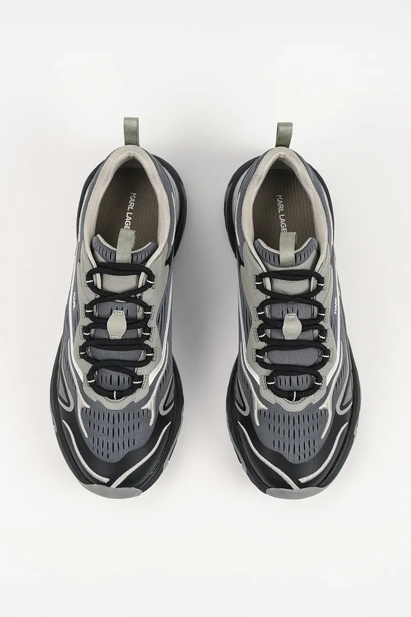 ΠΑΠΟΥΤΣΙΑ KARL LAGERFELD - K07-Black Knit Text W/Grey